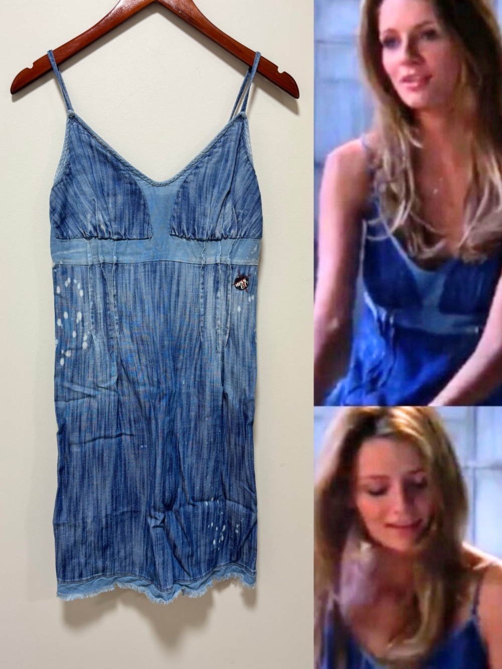 RARE Miss Sixty ASO Marissa Cooper The O.C. Y2K Blue Mini Dress Vintage S - Picture 12 of 14